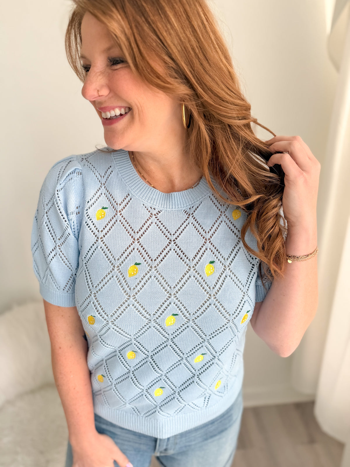 Lemon Drop Knit Top