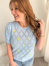 Lemon Drop Knit Top