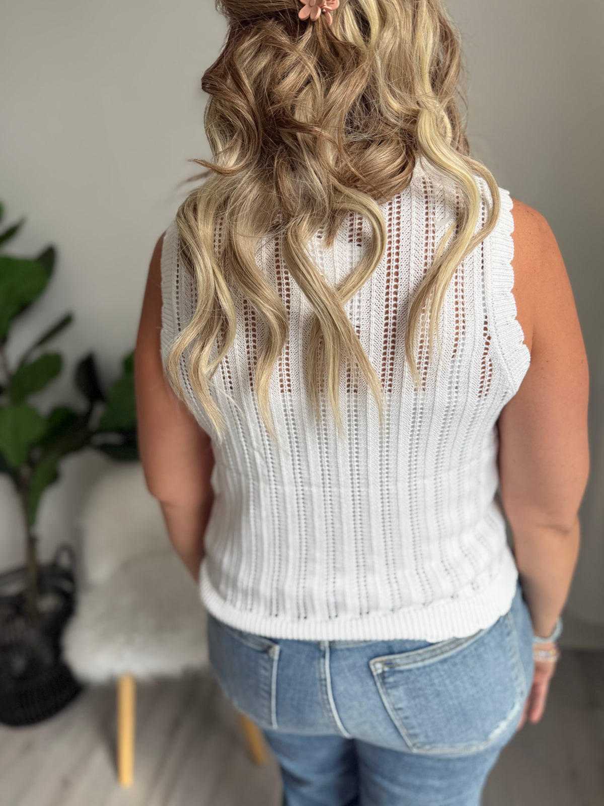 Coastal Knit Button Tank
