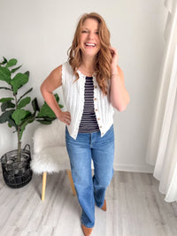 Coastal Knit Button Tank