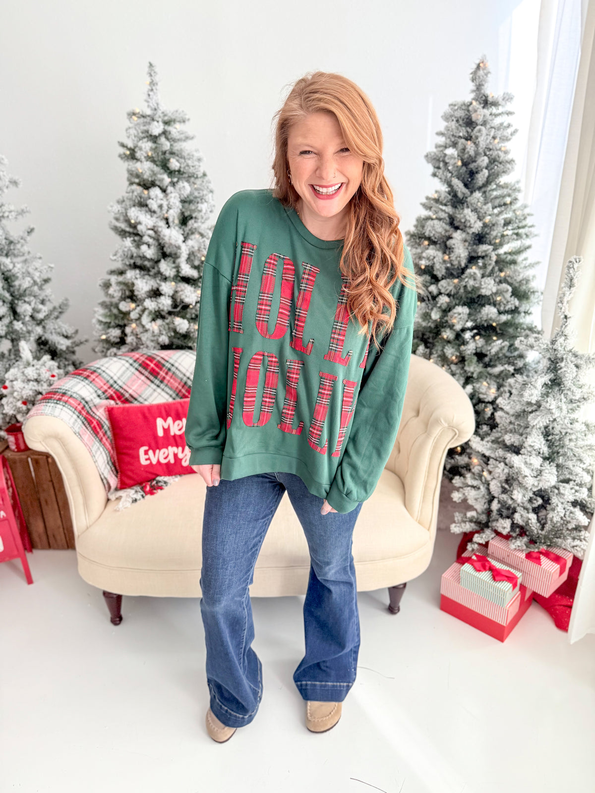 Holly Jolly Plaid Long Sleeve