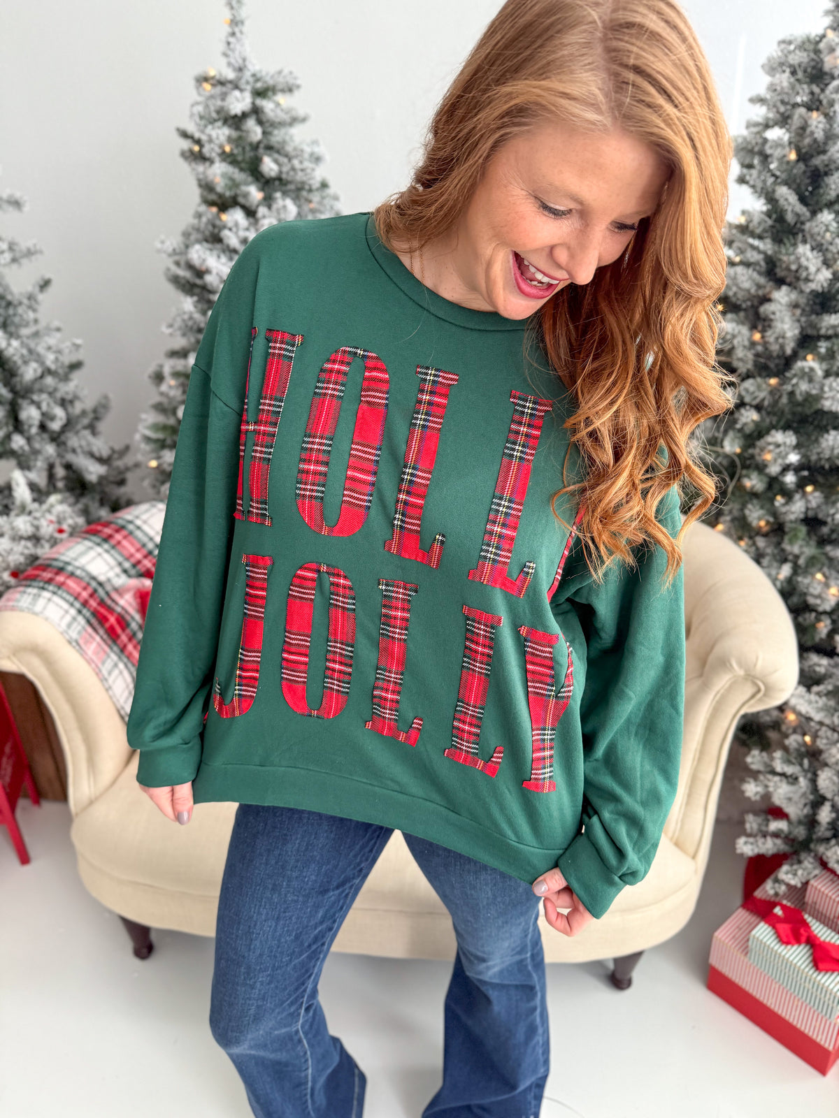 Holly Jolly Plaid Long Sleeve