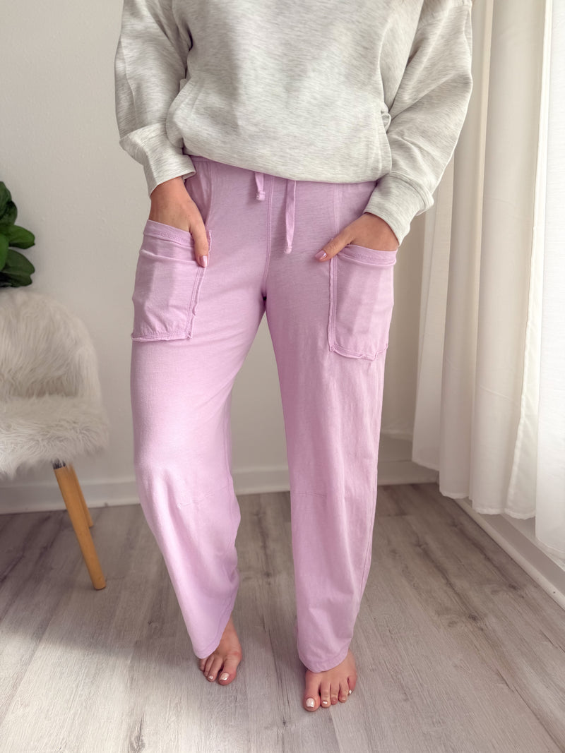 Sweet Lilac Barrel Pants