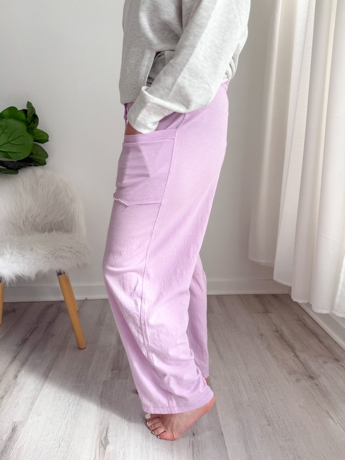Sweet Lilac Barrel Pants