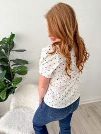 Black + White Polka Dot Tee - NC