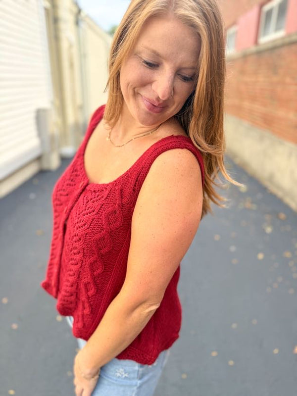 Brick Crochet Knit Tank