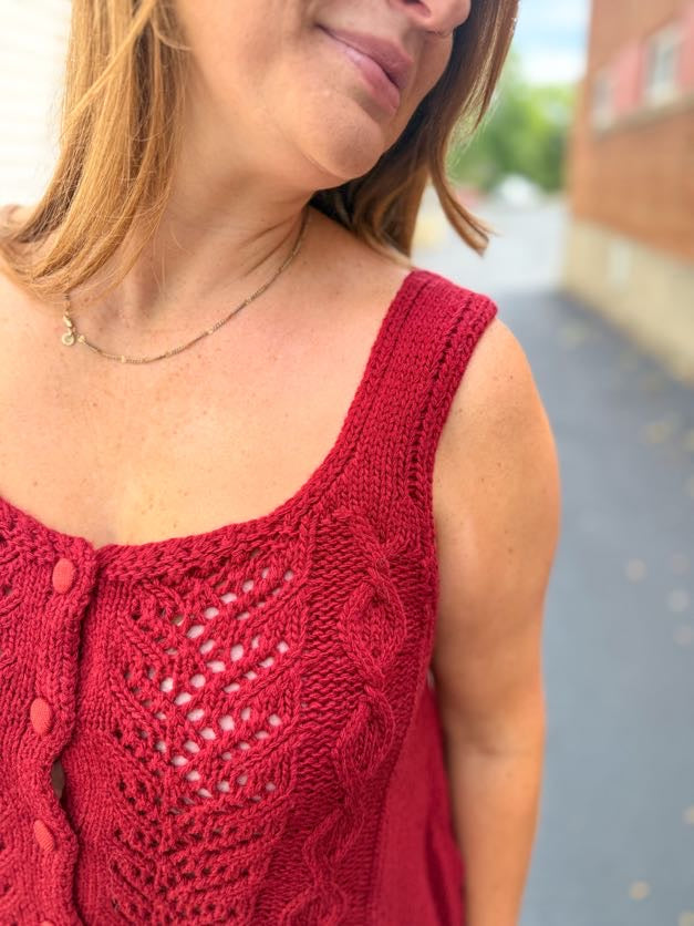 Brick Crochet Knit Tank