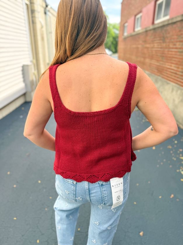 Brick Crochet Knit Tank
