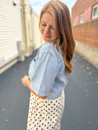 Downtown Cropped Denim Shirt