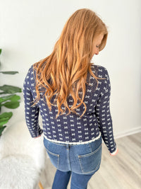 Scallop Navy Cardigan