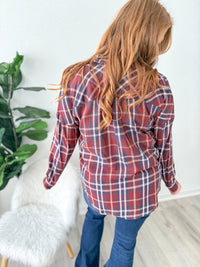 Poppy's Plaid Button Down Top