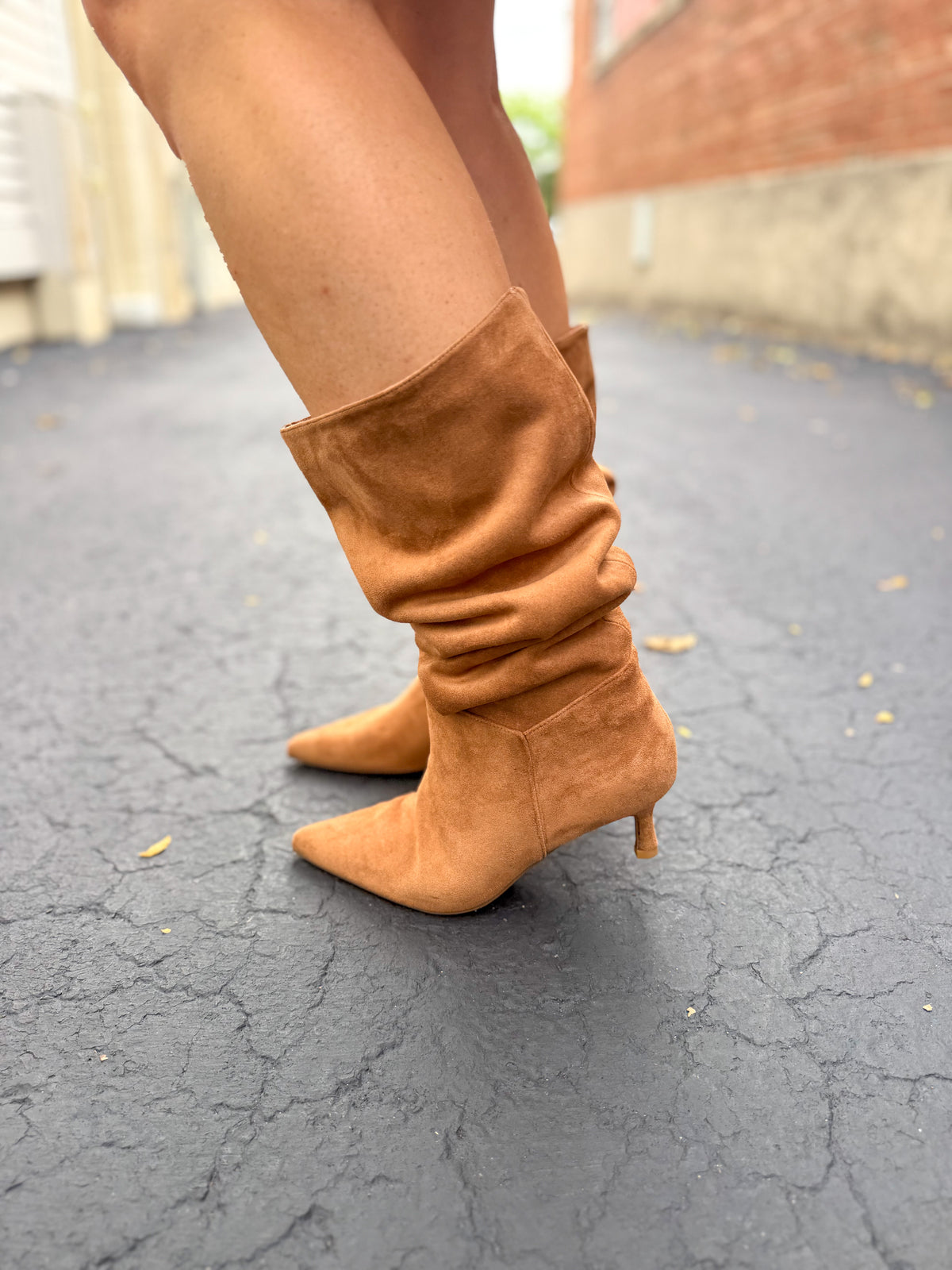 Camel Short Heel Boot