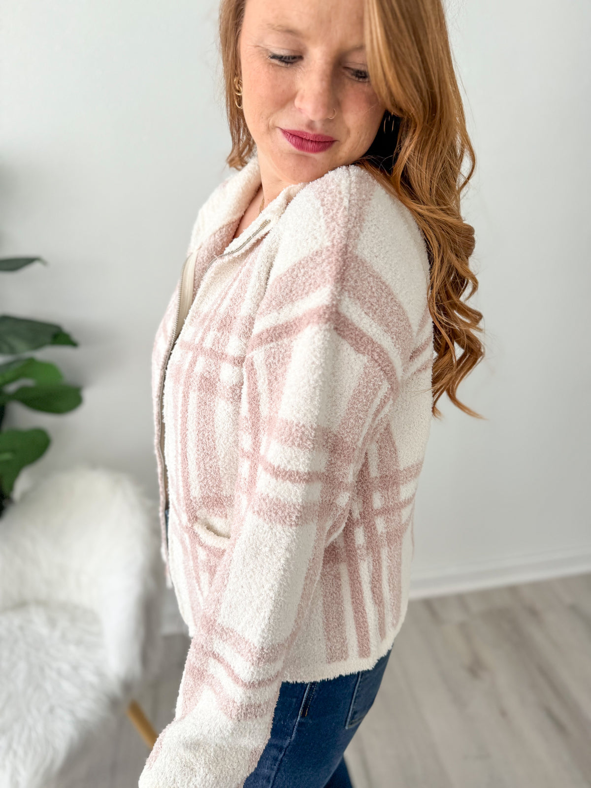 Aspen Fuzzy Zip Up Jacket