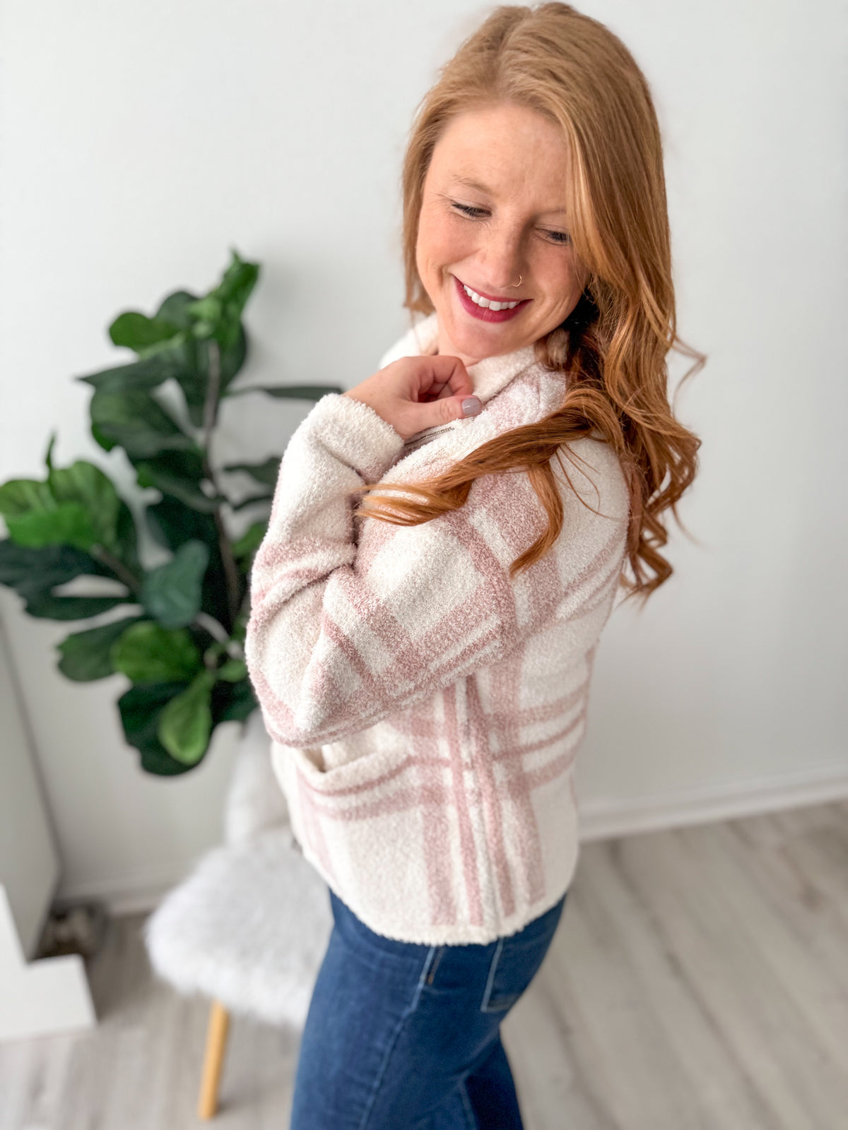 Aspen Fuzzy Zip Up Jacket