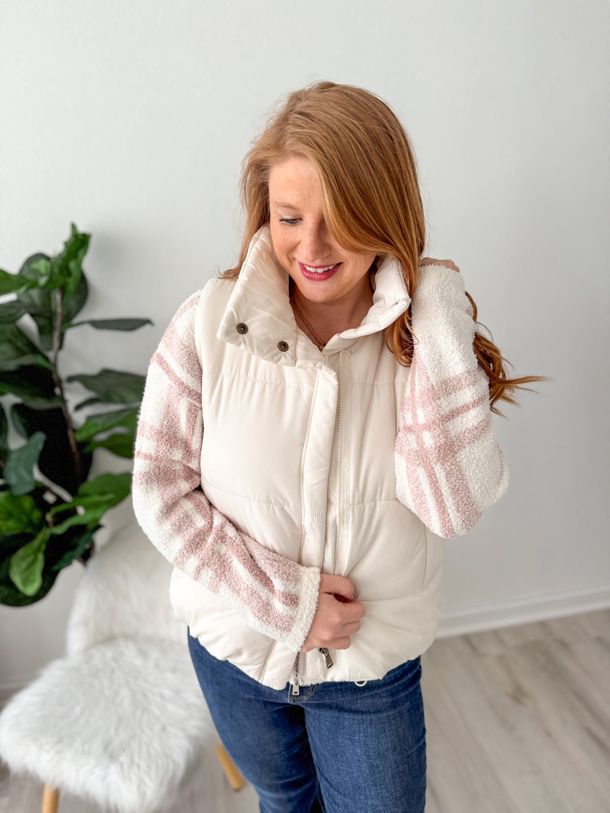 Aspen Fuzzy Zip Up Jacket