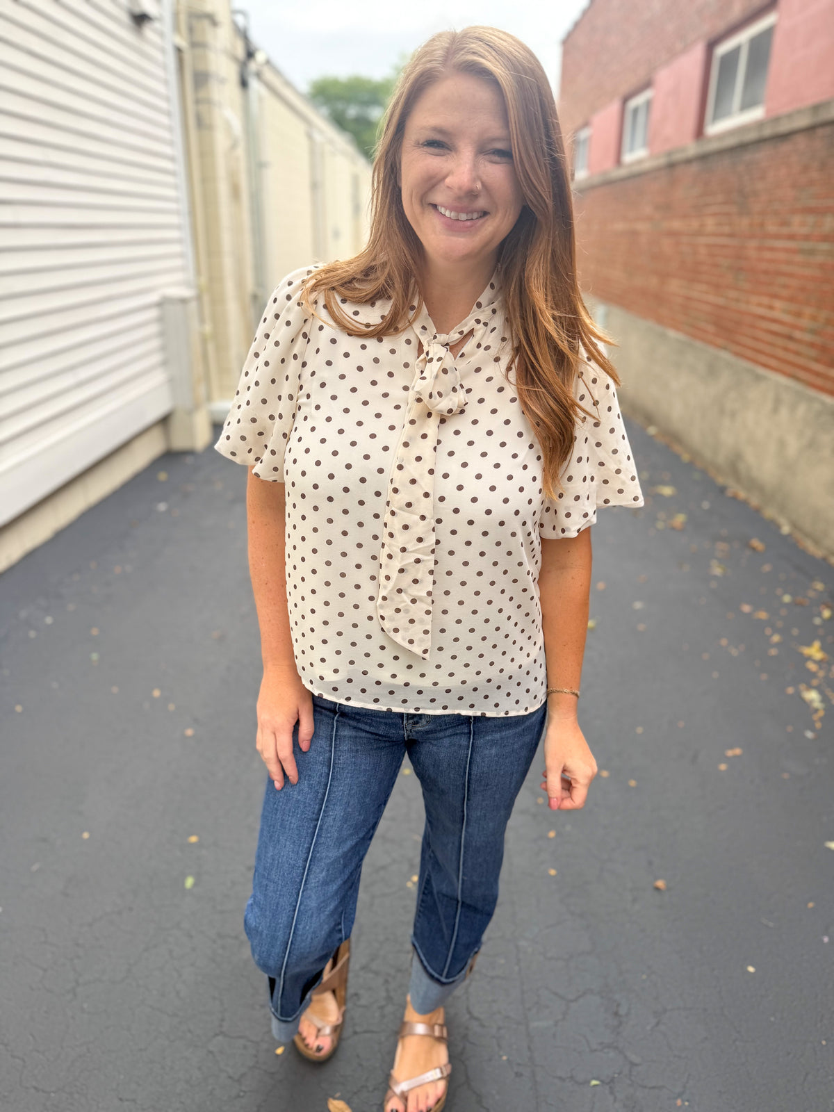 Darling Dot Bow Blouse