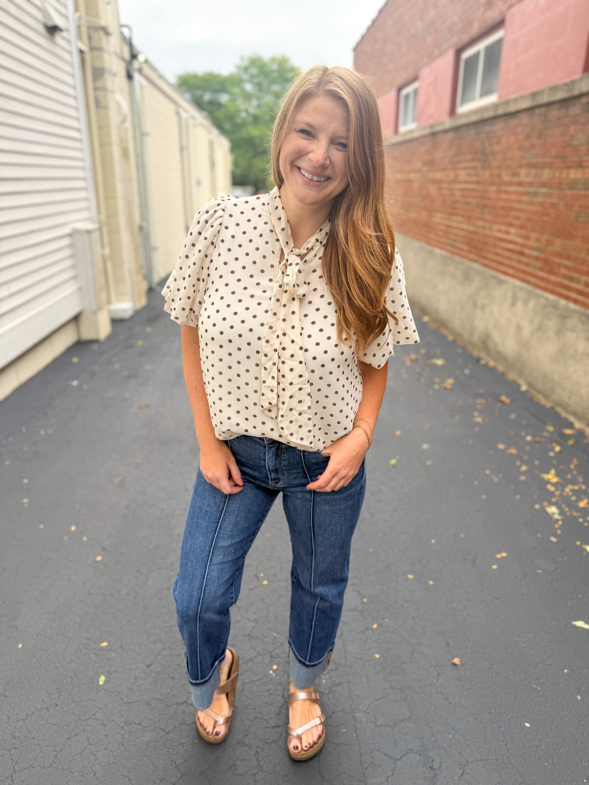 Darling Dot Bow Blouse