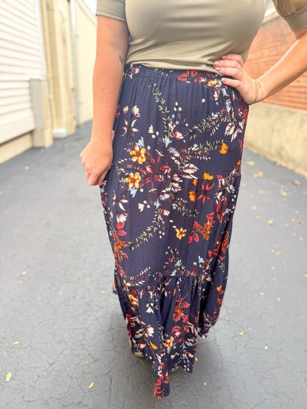 Radiant Blossom Maxi Skirt