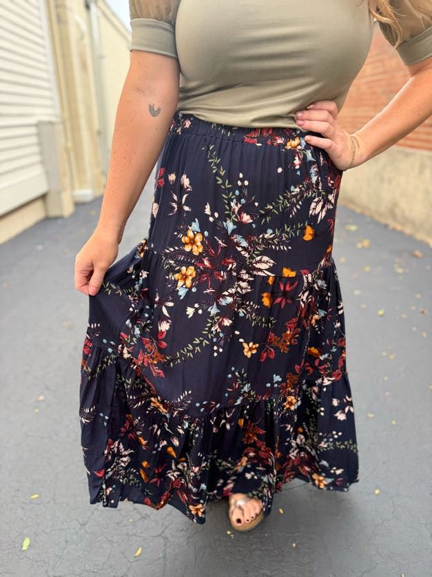 Radiant Blossom Maxi Skirt