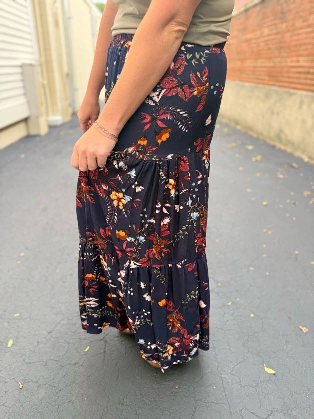 Radiant Blossom Maxi Skirt