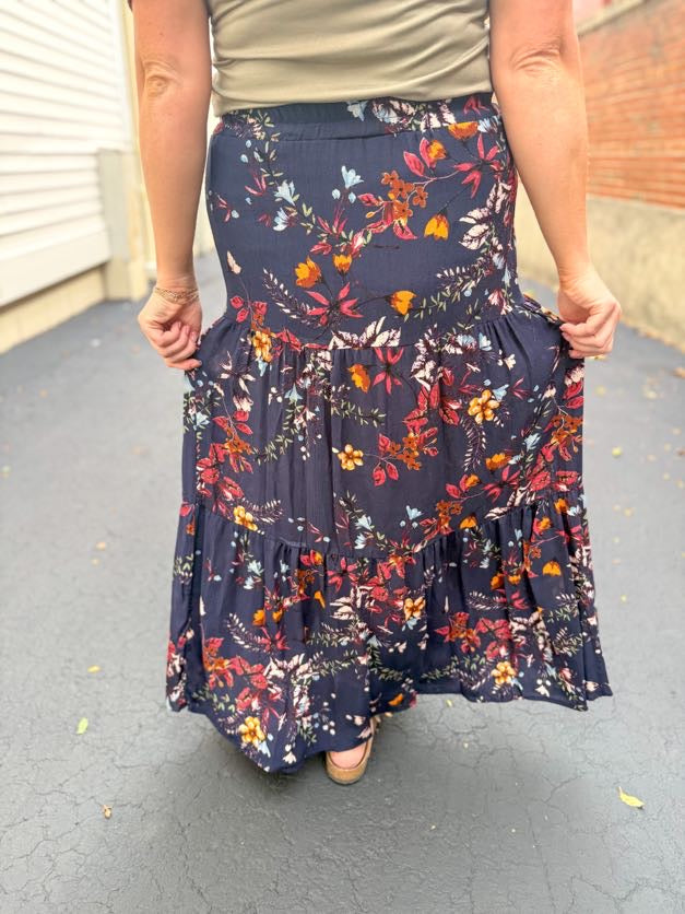 Radiant Blossom Maxi Skirt