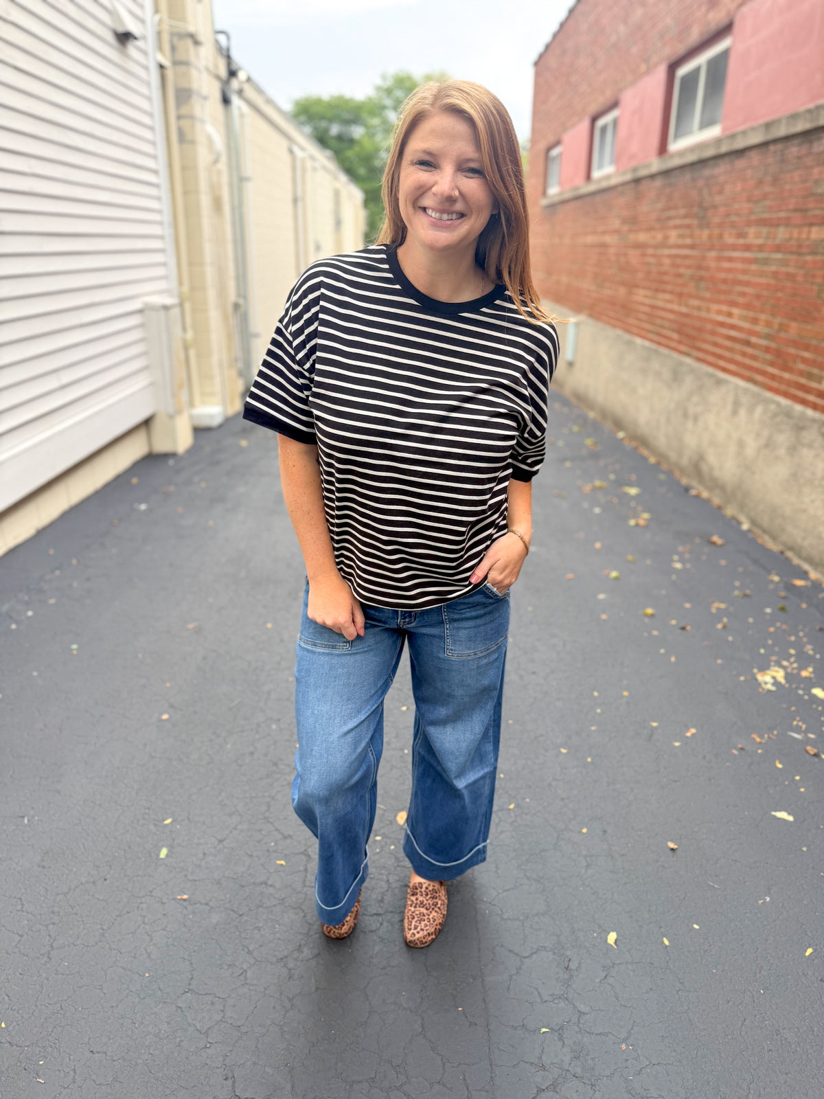 Classic Stripe Short Sleeve Top