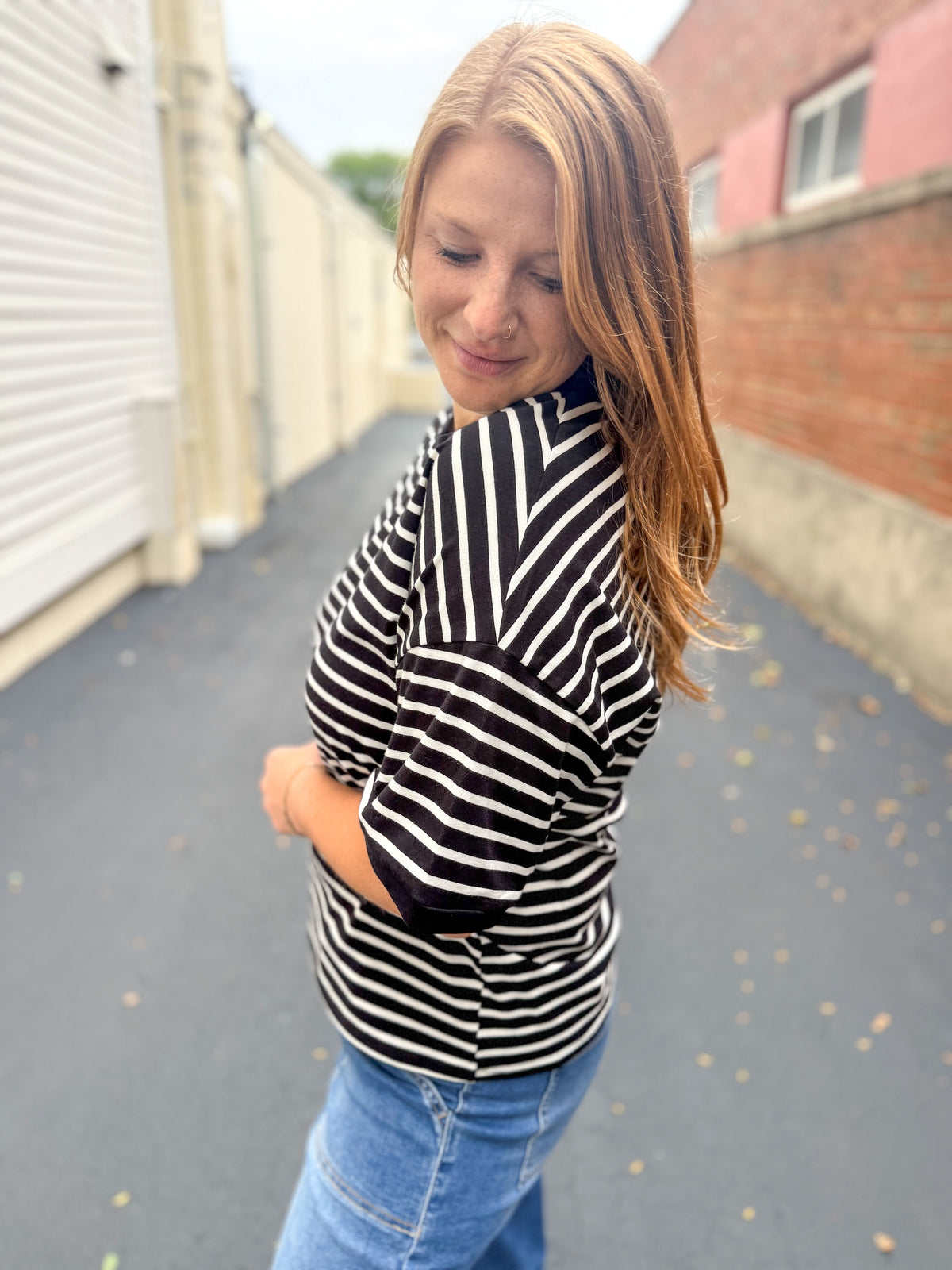 Classic Stripe Short Sleeve Top