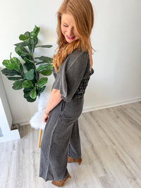 Noir Smocked Jumpsuit