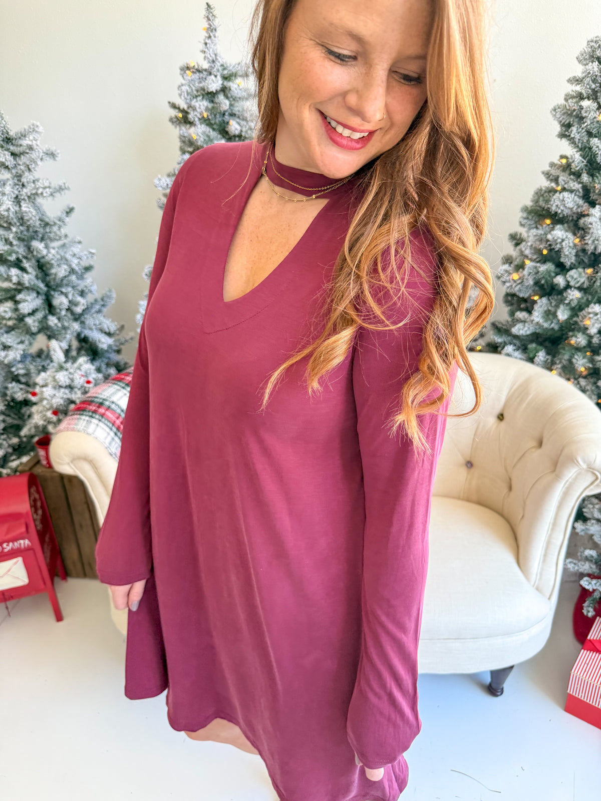 Berry Blush Cutout Dress