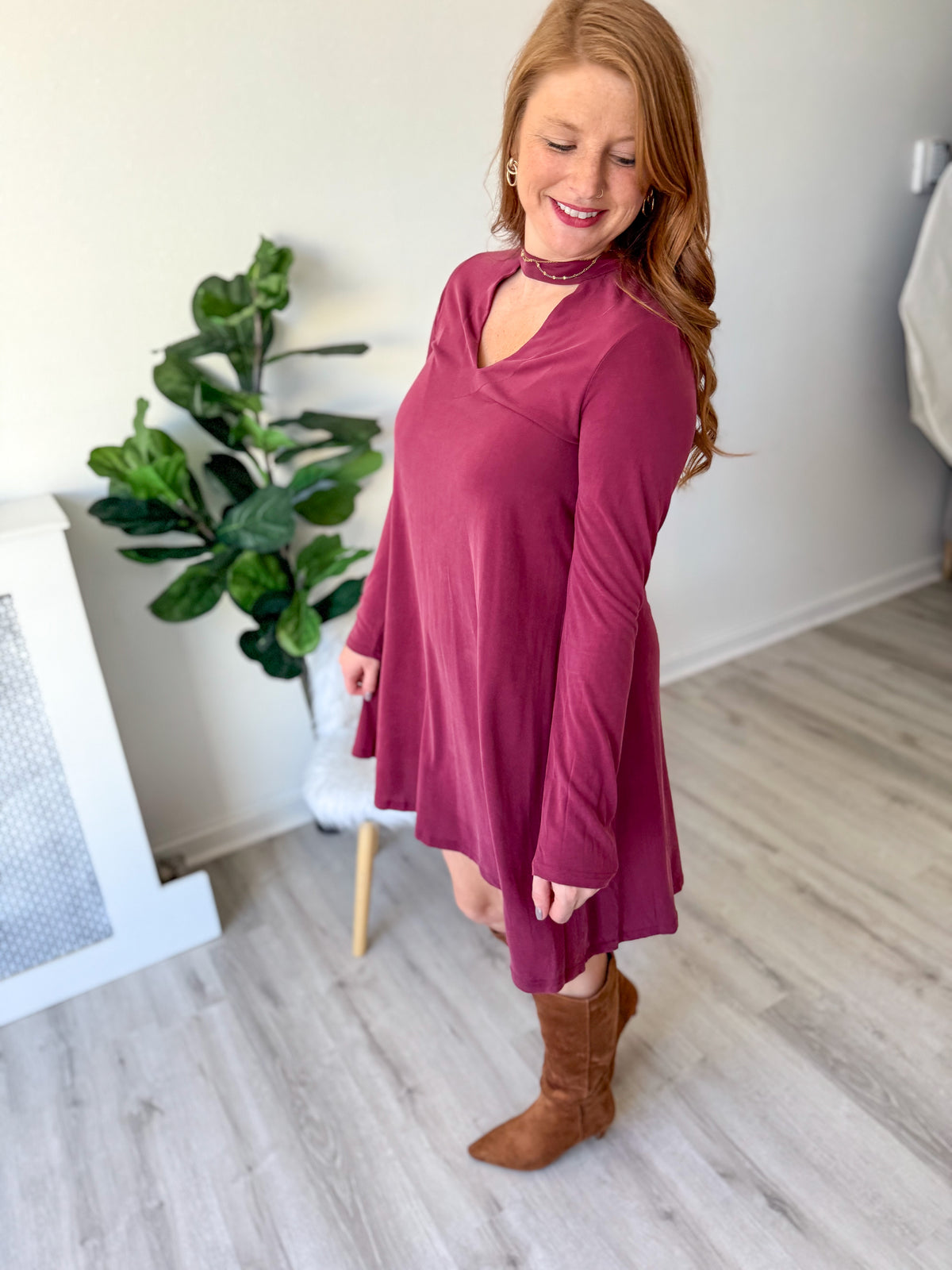 Berry Blush Cutout Dress
