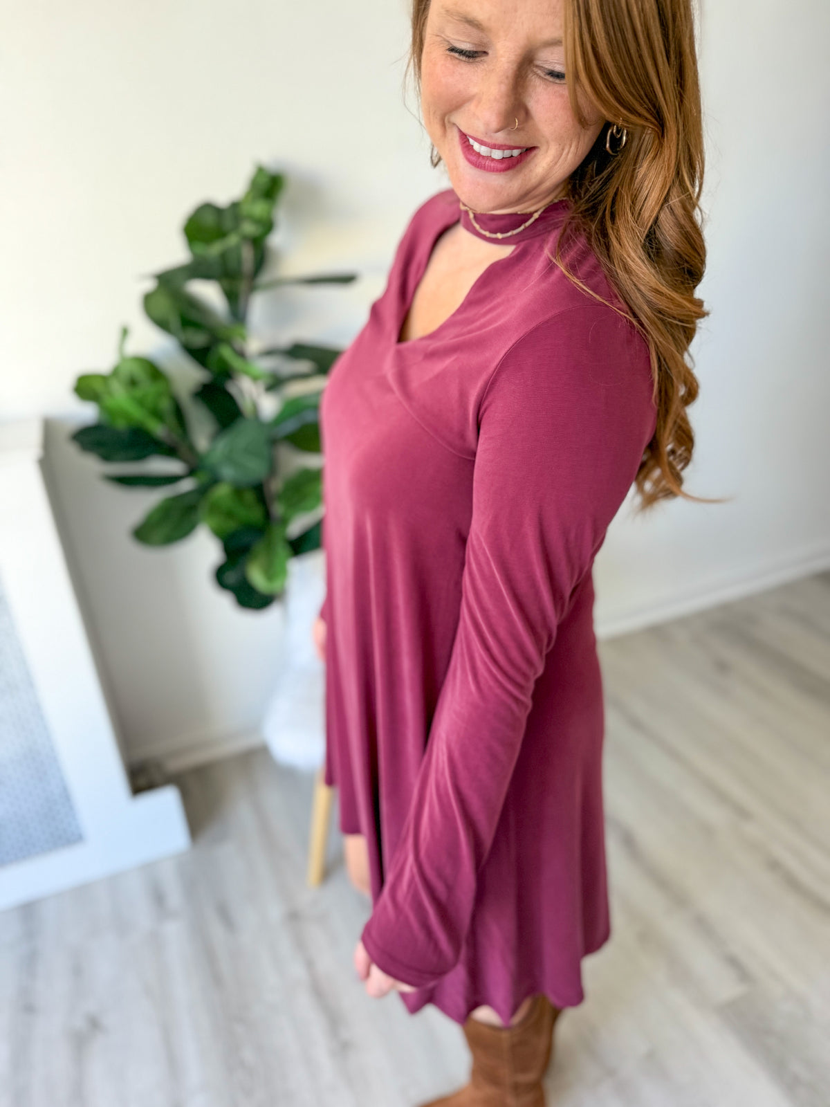 Berry Blush Cutout Dress