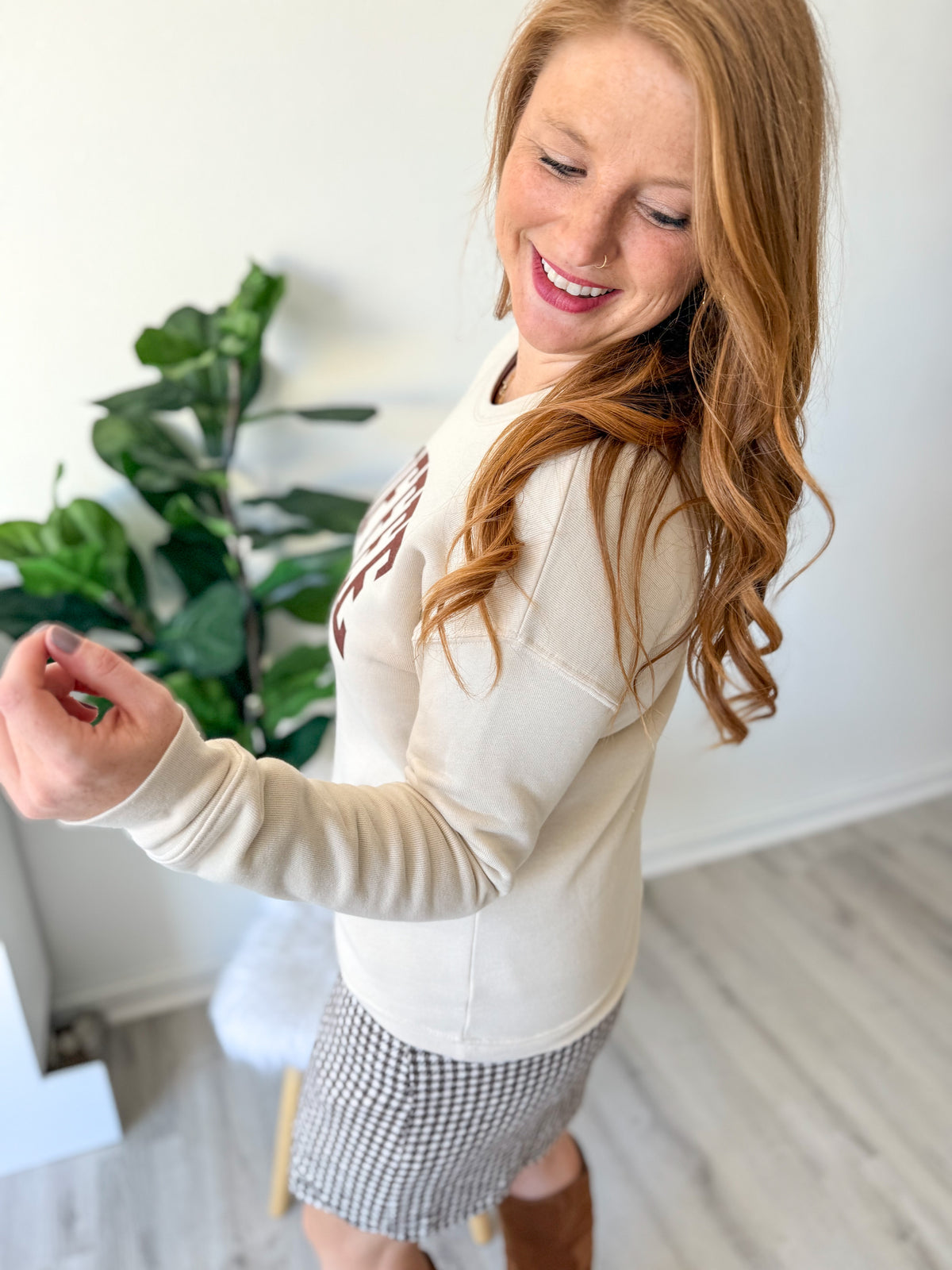 Coffee Crewneck - Heather Dust