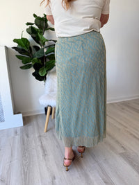 Shimmer Textured Midi Skirt