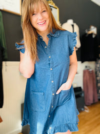 Daisy Dark Wash Jean Dress - NC