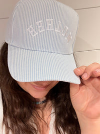 Blue Stripe Mother Upside Down Trucker Hat