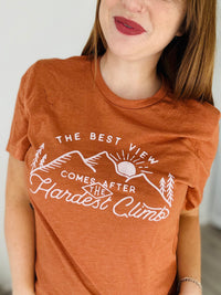 Best View Rust Orange Graphic Tee