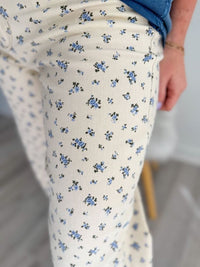 Soft Blue Ditsy Floral Jeans