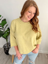 Lemon Drop Short Sleeve Sweater