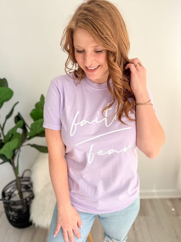 Faith Over Fear Script Tee