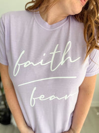 Faith Over Fear Script Tee