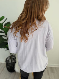 Cozy Open Front Cardigan - Lilac