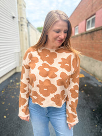 Latte Floral Sweater