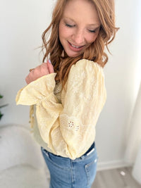 Golden Lace Tie Top