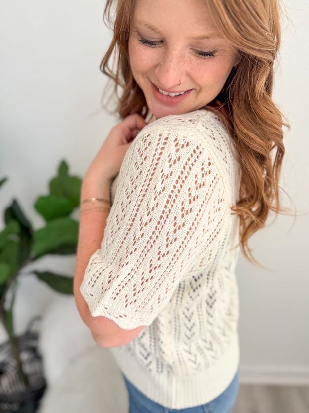 Vanilla Breeze Knit Top
