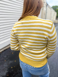Mustard Stripe Dainty Sweater
