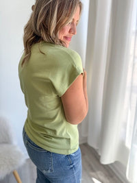 Soft Pistachio Knot Top
