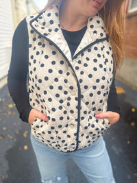 Polka Dot Quilted Vest