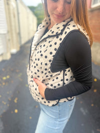 Polka Dot Quilted Vest