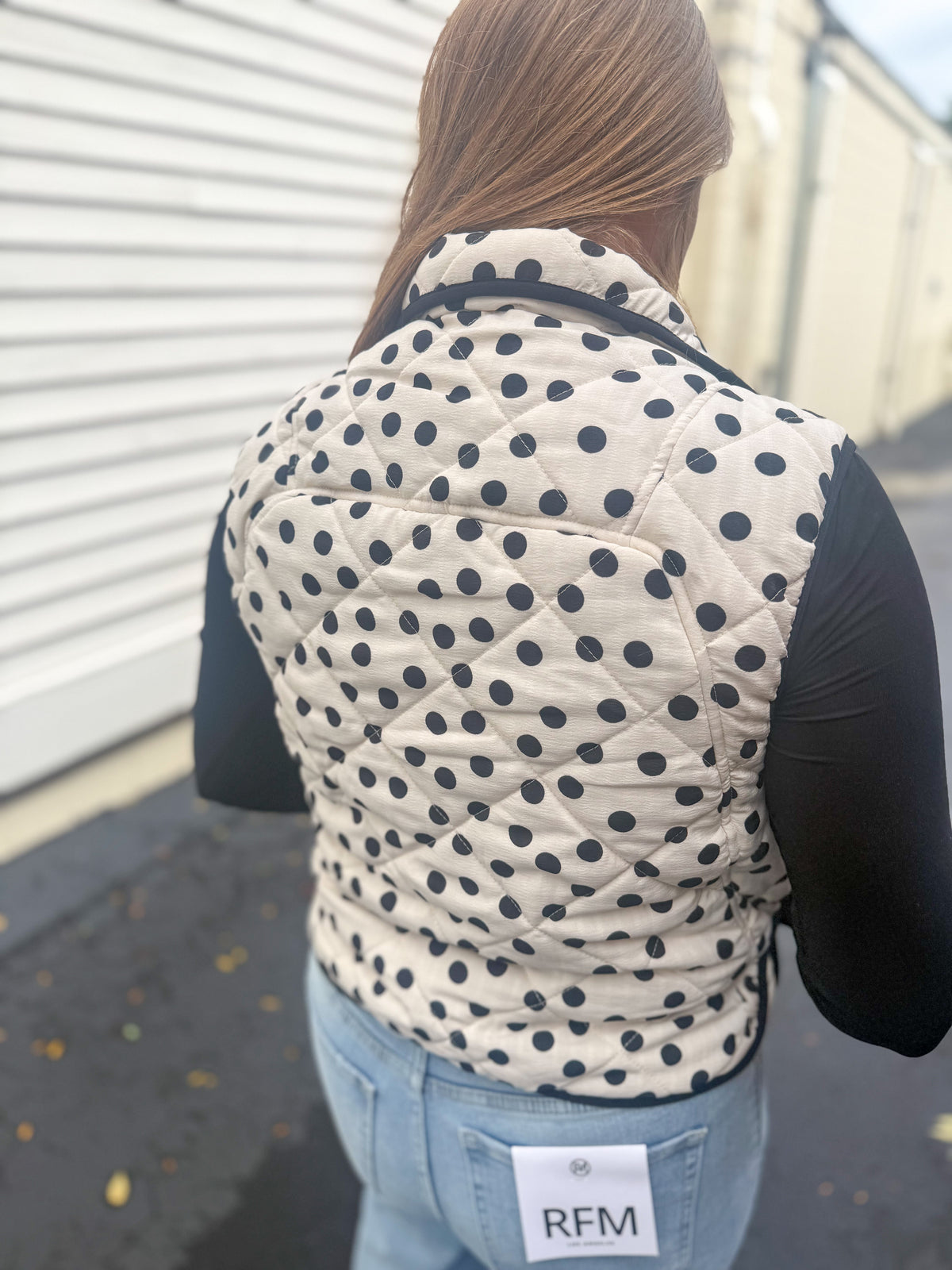 Polka Dot Quilted Vest