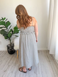 Washed Black & White Stripe Dress